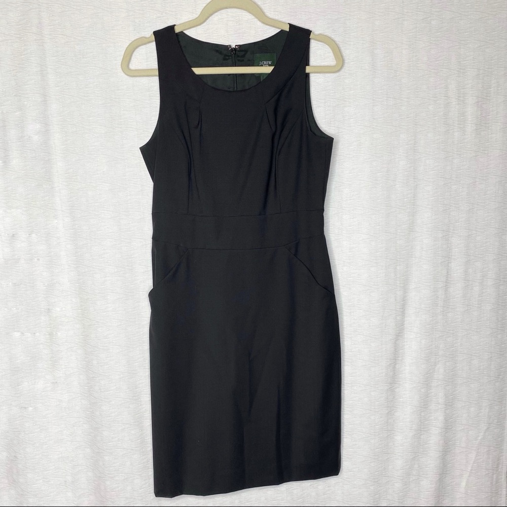 Little Black Dress J. Crew Suiting Sleeveless Sheath Style Sz 6